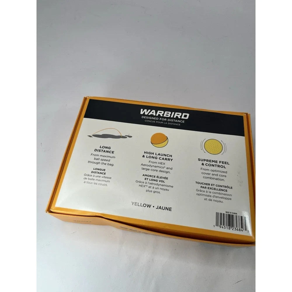 Callaway Warbird Golf Balls One Dozen Yellow Maximum Distance and Control